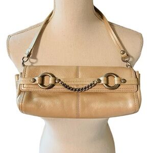 JUICY COUTURE CREAM LEATHER SMALL HANDBAG